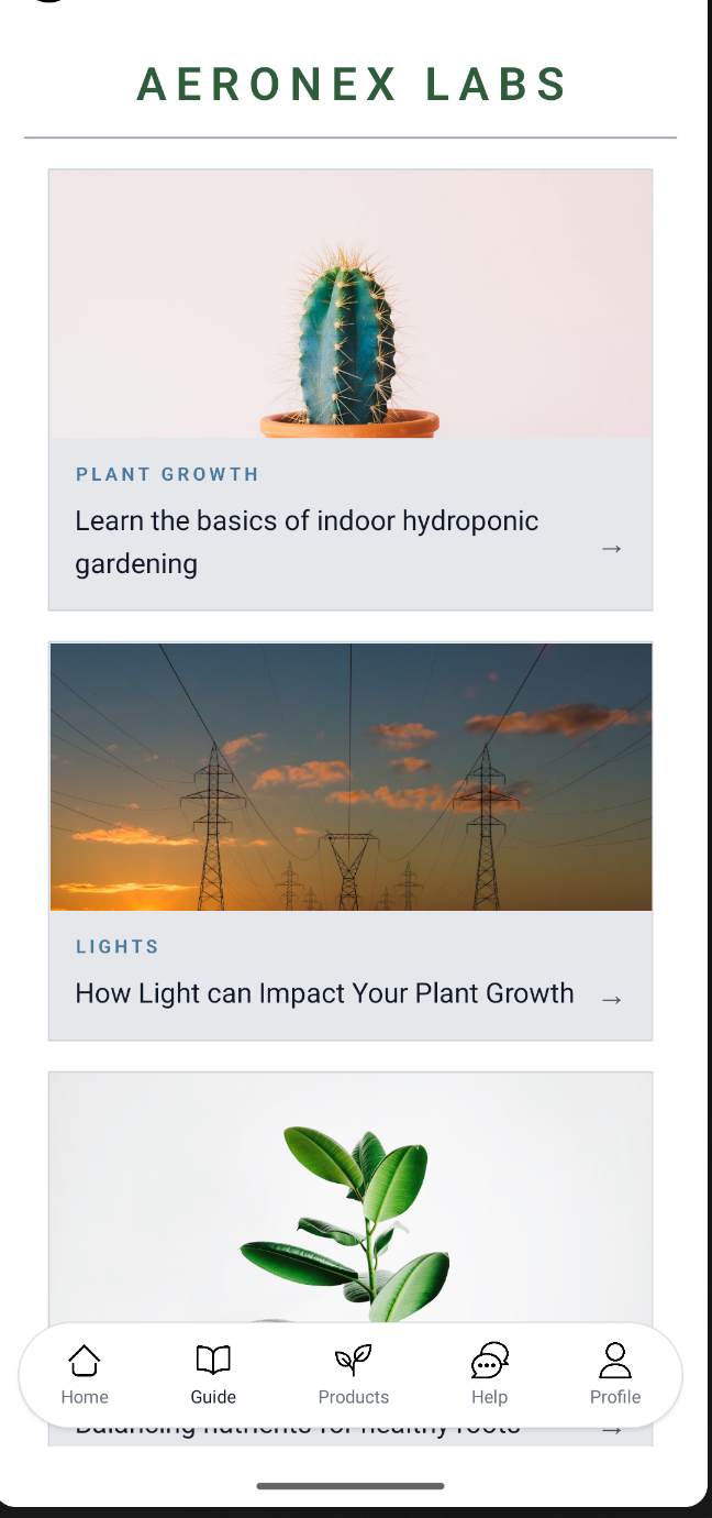 AeroMist app – Guide